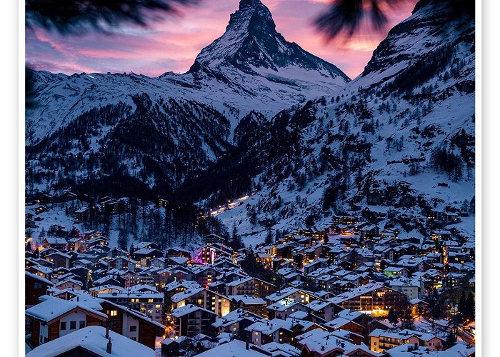 Matterhorn Zermatt and the magical Matterhorn in winter print by Marcel Gross ... photo