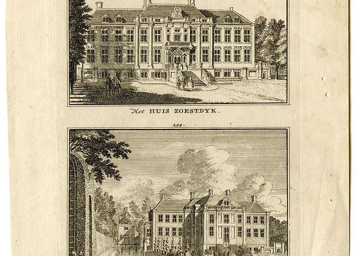 Soestdijk Palace Antique Print-SOESTDIJK PALACE-BAARN-SOEST-Spilman-de Beijer-1746 ... photo