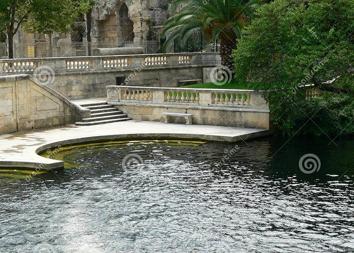 Jardin de La Fontaine Temple De Diane, Jardins De La Fontaine, Nimes ( France ) Stock ... photo