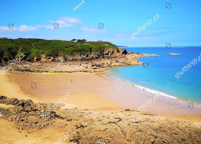 The Pointe du Grouin Beach Between Saint Malo Pointe Du Stock Photo 1441037024 ... photo