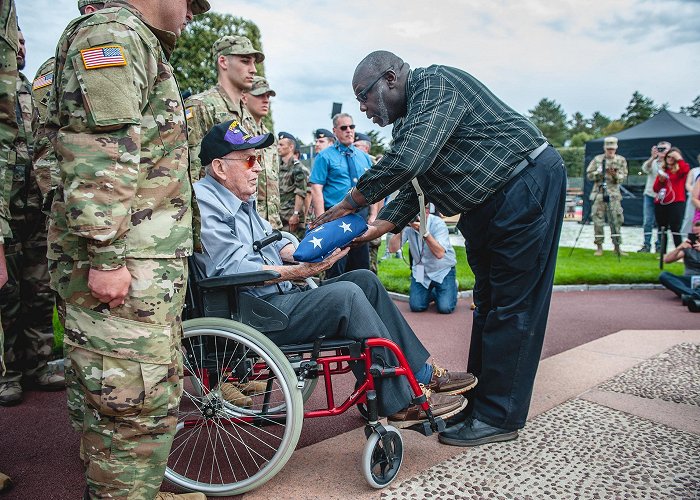 Normandy American Cemetery and Memorial Memorial ceremony at the Normandy American Cemetery and Memorial ... photo