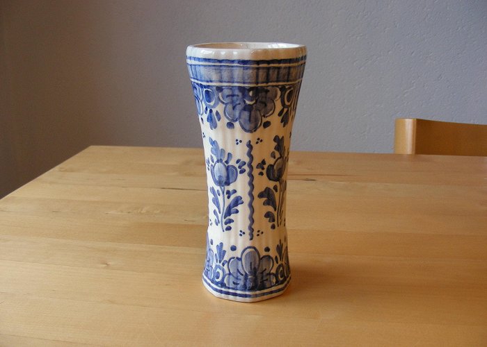 Delft Pottery Delftse Pauw Vintage Delftse Pauw vase, Delft, blue delft photo