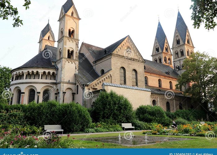 Deutsches Eck Basilica of St. Castor in Koblenz, Germany Editorial Photography ... photo