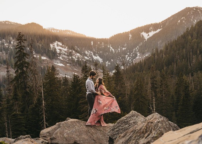 Snoqualmie Falls Snoqualmie Pass Engagement Photos at Franklin Falls - Between the Pine photo