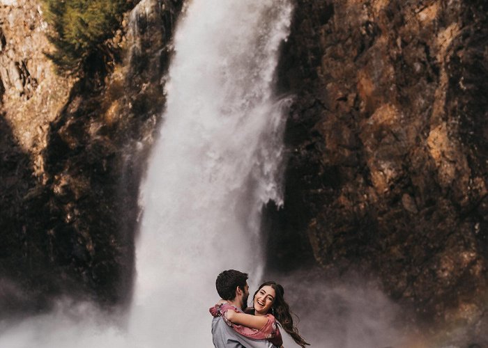 Snoqualmie Falls Snoqualmie Pass Engagement Photos at Franklin Falls - Between the Pine photo