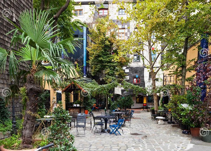 KUNST HAUS WIEN - Museum Hundertwasser Cafe at Courtyard of Kunst Haus Wien, Vienna Editorial Image ... photo