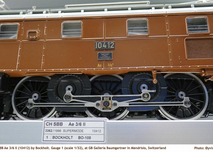 Galleria Baumgartner Fig.4 – BO-108, CH SBB Ae 3/6 II (10412) by Bockholt. Gauge 1 ... photo