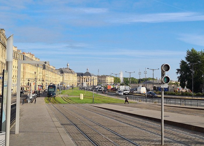 Porte de Bourgogne Tram Stop The new typical morning commute in Paris (crossroad between Rue de ... photo