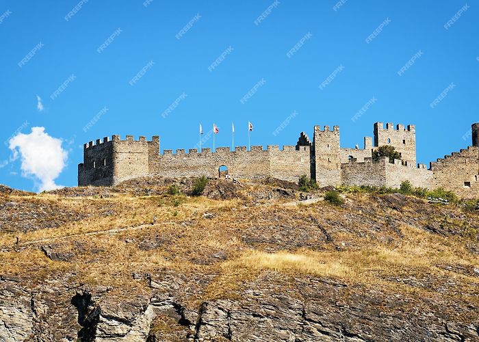 Tourbillon Castle Premium Photo | Tourbillon castle on the hill in sion, canton valais ... photo