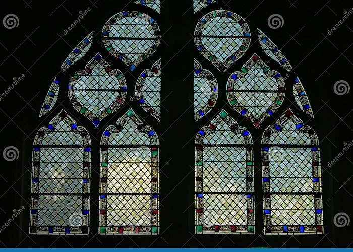 Senlis Cathedral Abstract Stained Glass Window in Senlis Cathedral Stock Image ... photo