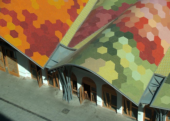 Santa Caterina Market Ceramic Tile Roofing of Santa Caterina Market in Barcelona photo