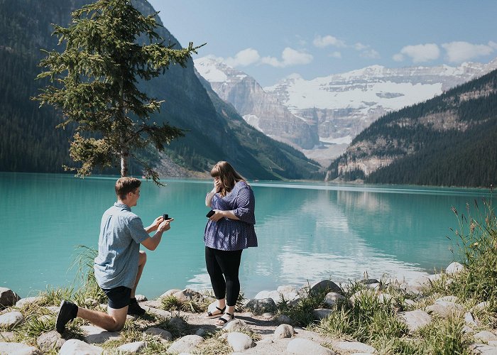 Peyto Lake Lake Louise Secret Proposal | Mountain proposal photography photo