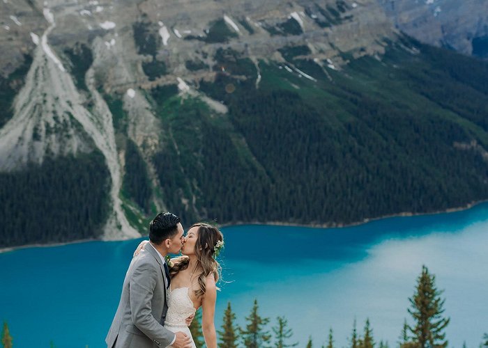 Peyto Lake Icefields Parkway elopement photographer Lake Louise Peyto Lake Bow photo