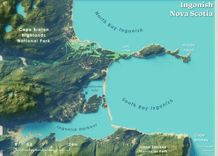 Cape Smokey Provincial Park Ingonish, Nova Scotia by Peter Atwood : r/MapPorn photo