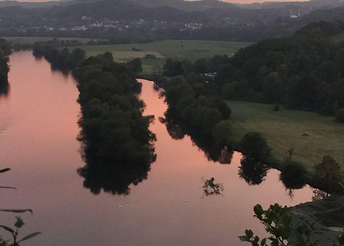 Hammerteich Sunset over the River in Witten photo