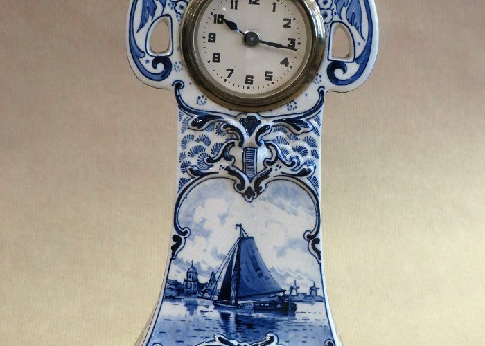 De Koninklijke Porceleyne Fles Clock with boat - Royal Delft - De Porceleyne Fles - Clocks - Old ... photo