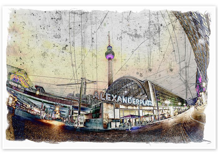 Alexanderplatz Berlin Alexanderplatz/ abstrakt print by Marcus Sielaff | Posterlounge photo