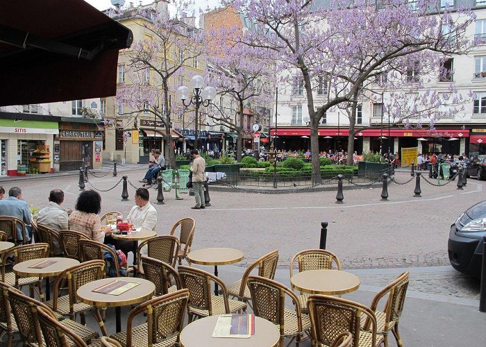 Place de la Contrescarpe Place de la contrescarpe-at the end of Rue Mouffetard. Frequented ... photo