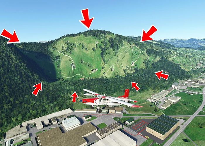 Buochs Airfield Buochs LSZC Switzerland mesh problem on Bürgenstock - Scenery and ... photo