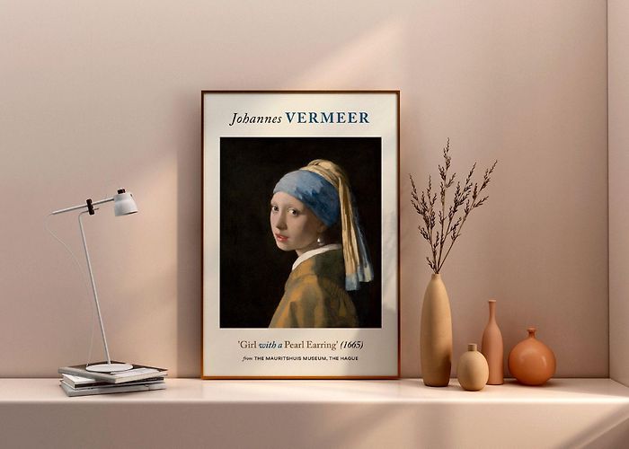 Childrenbooks Museum Johannes Vermeer Print Girl With a Pearl Earring 1665, Aesthetic ... photo