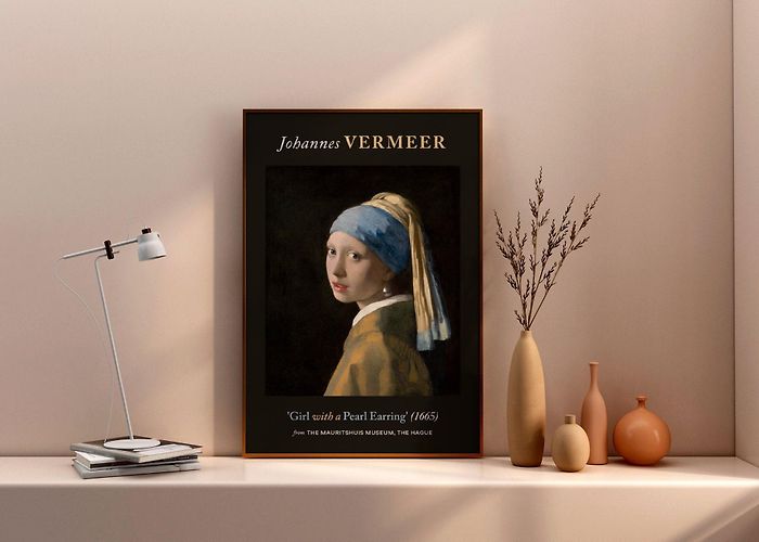 Childrenbooks Museum Johannes Vermeer Print Girl With a Pearl Earring 1665, Aesthetic ... photo