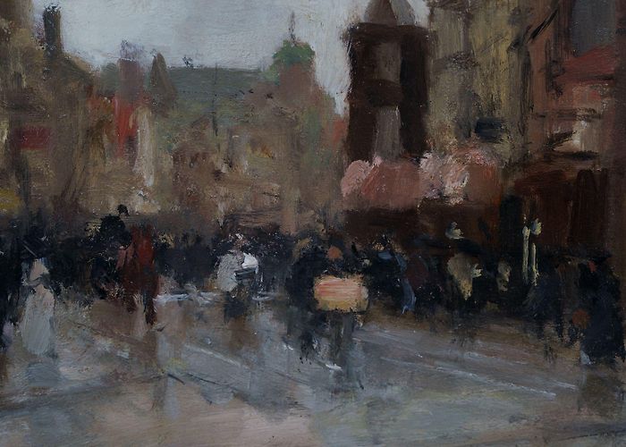 Kunsthandel R. Polak Floris Arntzenius | Paintings for Sale | A view of the Wagenstraat ... photo