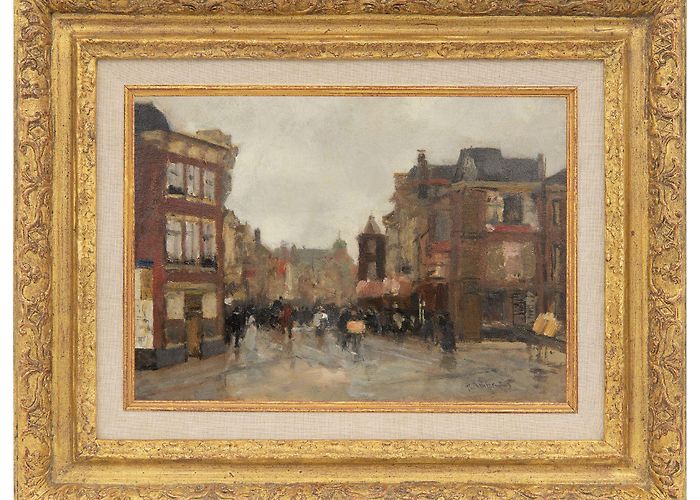 Kunsthandel R. Polak Floris Arntzenius | Paintings for Sale | A view of the Wagenstraat ... photo