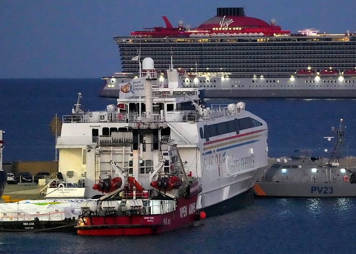Ferry Aid ship sets sail to Gaza, where hundreds of thousands face ... photo