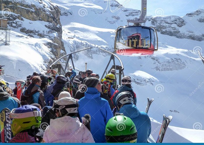 Titlis Rotair Cable Car The Cable Car To Mount Titlis Over Engelberg Editorial Image ... photo