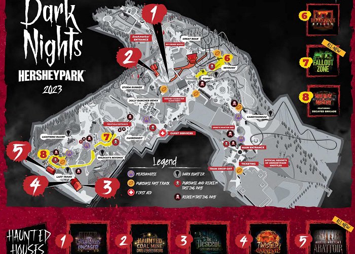 Hersheypark Dark Nights Map | Hersheypark photo