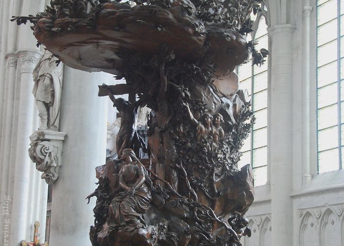 St. Rombouts Cathedral Mechelen The pulpit of Saint Rombouts Cathedral in Mechelen (Belgium) This ... photo