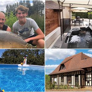 Villa Gite De Charme Avec Etang De Peche, Piscine, Jacuzzi Et Equipements Pour Toute La Famille En Mayenne - Fr-1-600-195 à Livre-la-Touche Exterior photo