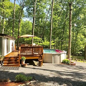 Villa Pocono Cabin With Private Pool At Shawnee Mtn à East Stroudsburg Exterior photo