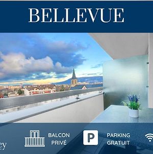 HOMEY BELLEVUE - New - Appartement avec une chambre - Parking privé gratuit - Balcon avec belle vue - Netflix et Wifi inclus - A 5 min de la frontière pour rejoindre Genève Gaillard Exterior photo