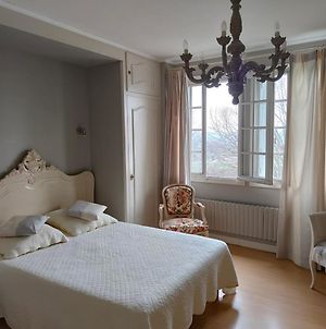 Chambre grise dans une demeure du 16ème à Saumur comprenant cuisine équipée Exterior photo