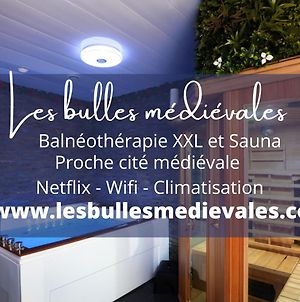 Les bulles médiévales - Appartement dédié au bien être avec Spa et Sauna - Netflix et Wifi - Climatisation Carcassonne Exterior photo