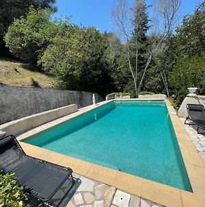 Studio en bas de villa avec piscine proche bord de mer Cagnes-sur-Mer Exterior photo