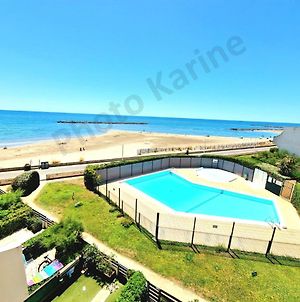 Appartement 1ere ligne piscine terrasse au bord de la plage front de mer avec 6 vélos Palavas-les-Flots Exterior photo