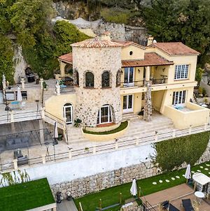 Luxury Castle Villa With Paranomic Birds Eye Views Of Monaco Monte Carlo Hills & Sea La Turbie Exterior photo