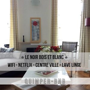 Le Noir Bois Et Blanc - Studio - Wifi - Centre Ville - Entree Autonome Quimper Exterior photo