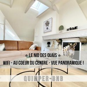 Le Nid Des Quais - Vue Panoramique Au Coeur De La Ville - Wifi - Entree Autonome Quimper Exterior photo