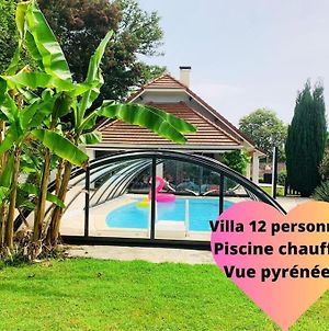 Villa Avec Superbe Vue Pyrenees + Piscine Chauffee- 12 Personnes Sauvagnon Exterior photo