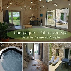 Spa, Patio Et Maison Prives - Detente A La Campagne Sarrant Exterior photo
