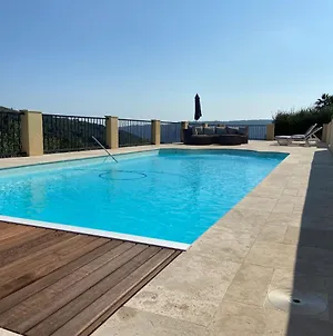 Villa avec piscine chauffée Nice collines Exterior photo
