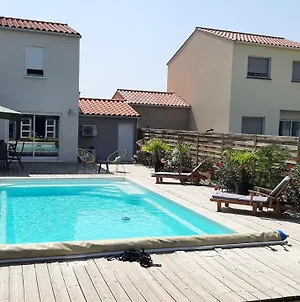 Villa La Palmeraie avec piscine terrasse Poolhouse Ortaffa Exterior photo